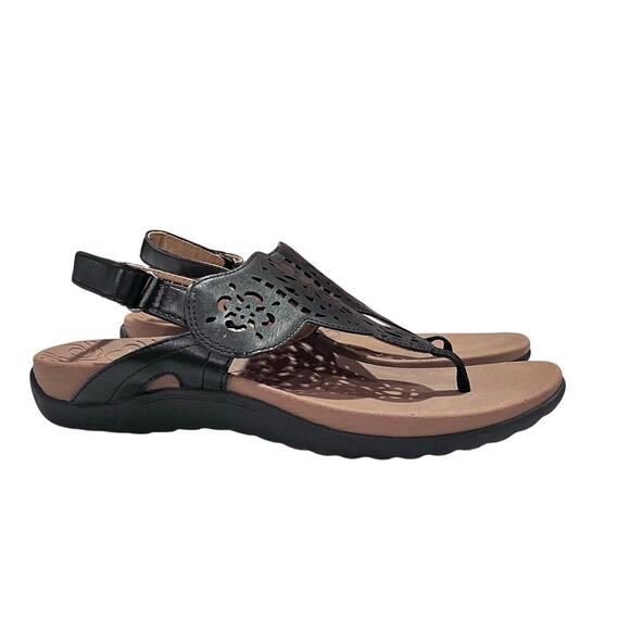 ROCKPORT Brown Ridge Circle Cutout‎ Thong Sandals 7.5 - Picture 6 of 8